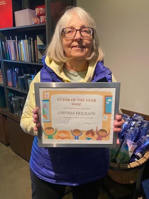 Cynthia - Tutor of the Year for 2023