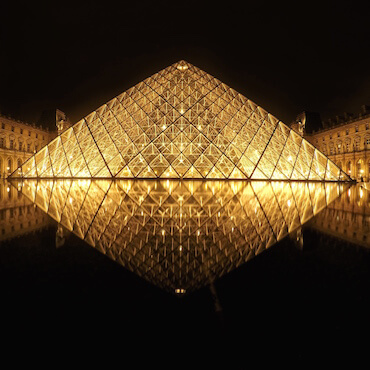 image for math tutor in markham page - geometric monument lit up at night