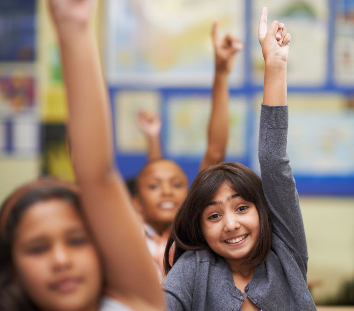 confident student in class