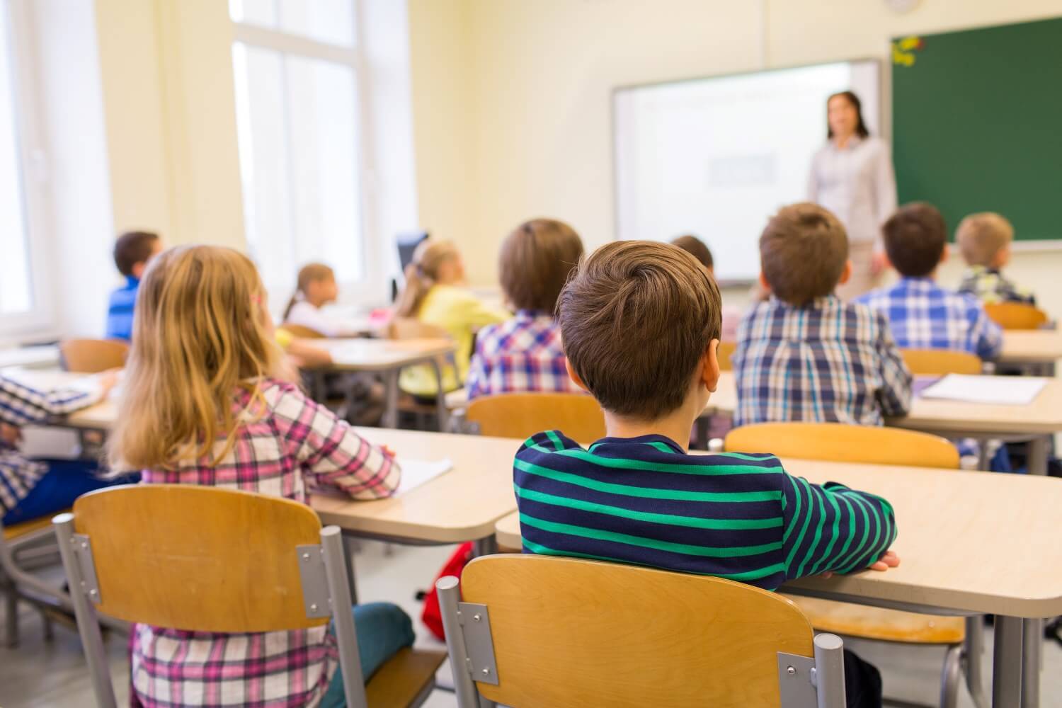 children learning in class