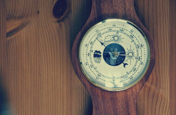 barometer on table - featured image for teaching kids math and meteorology with barometers