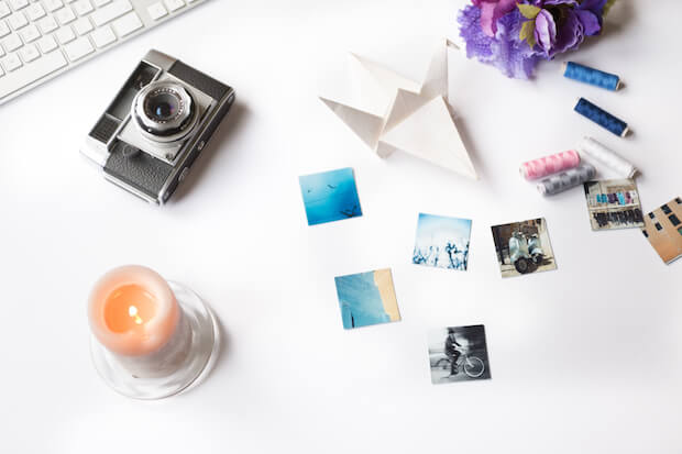 camera, images, candle on table - picture for article on theory of multiple intelligences