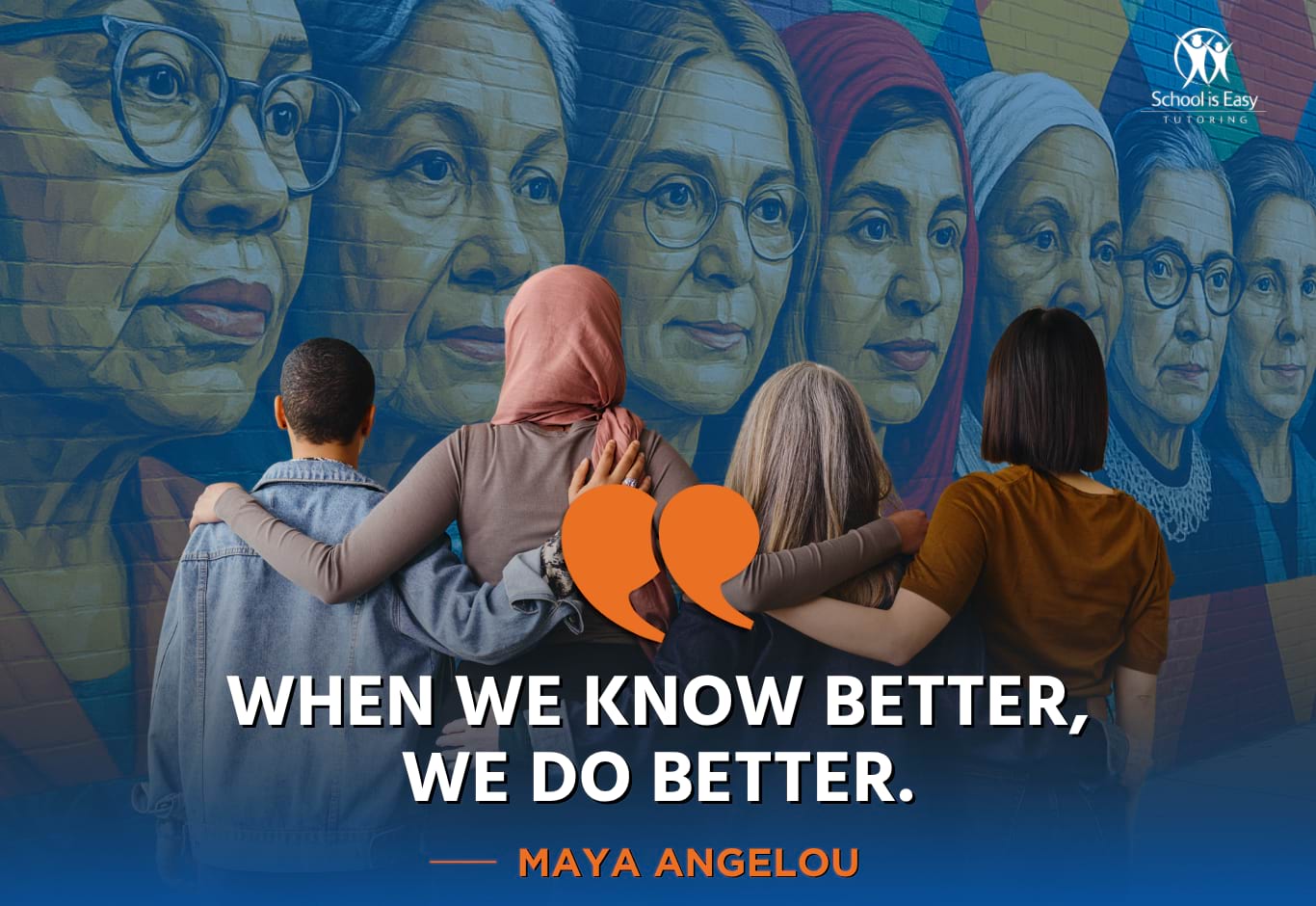 Canadian Women Turning Obstacles into Opportunities - Inspiring Students Diverse students standing together at Canadian women history month education mural